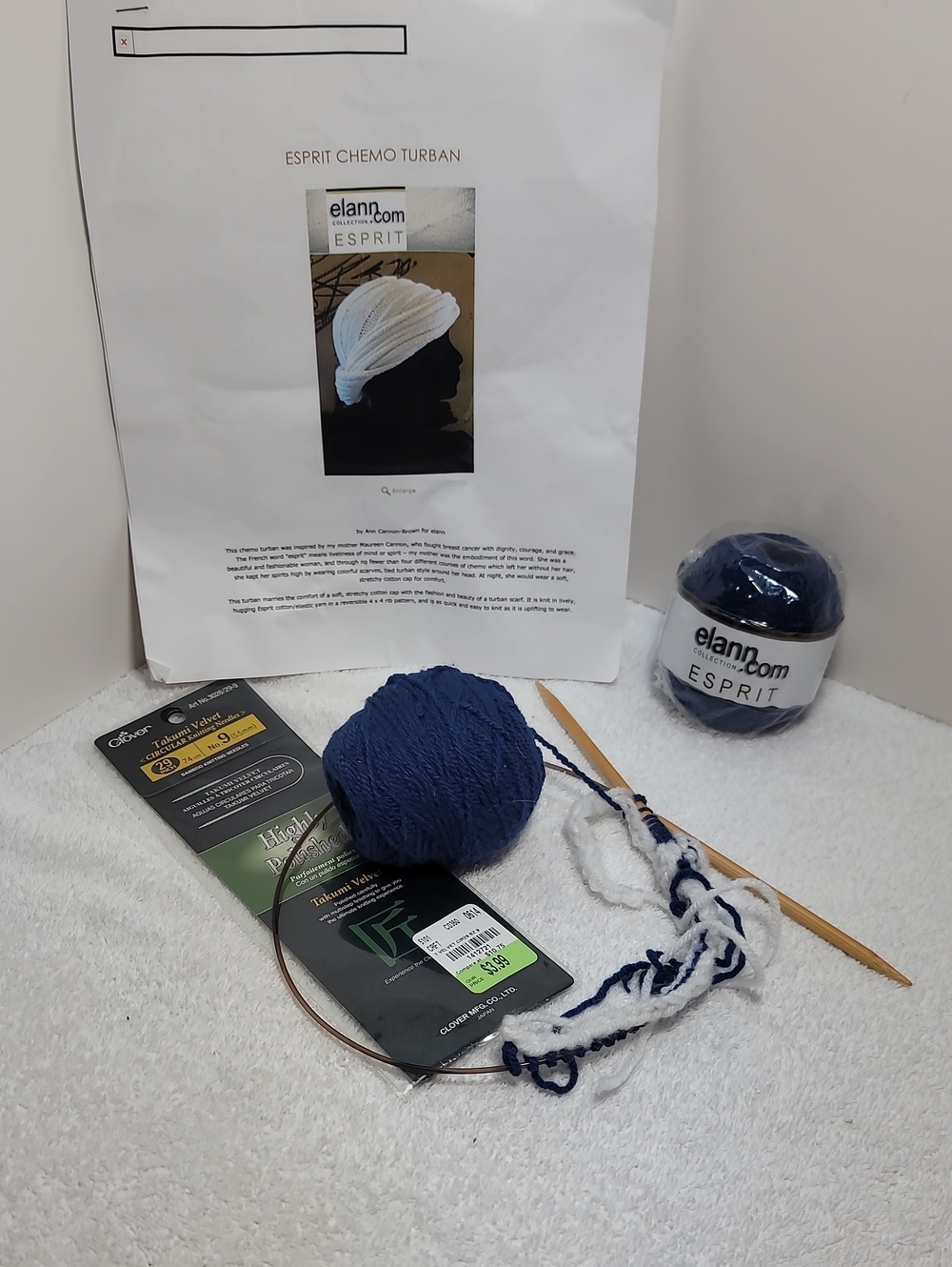 Esprit Knit Turban Kit in Navy Blue #14